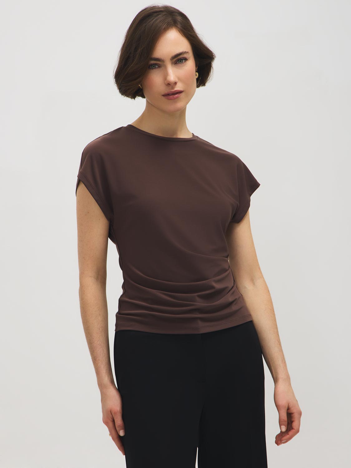 Haut à manches dolman avec plis latéraux