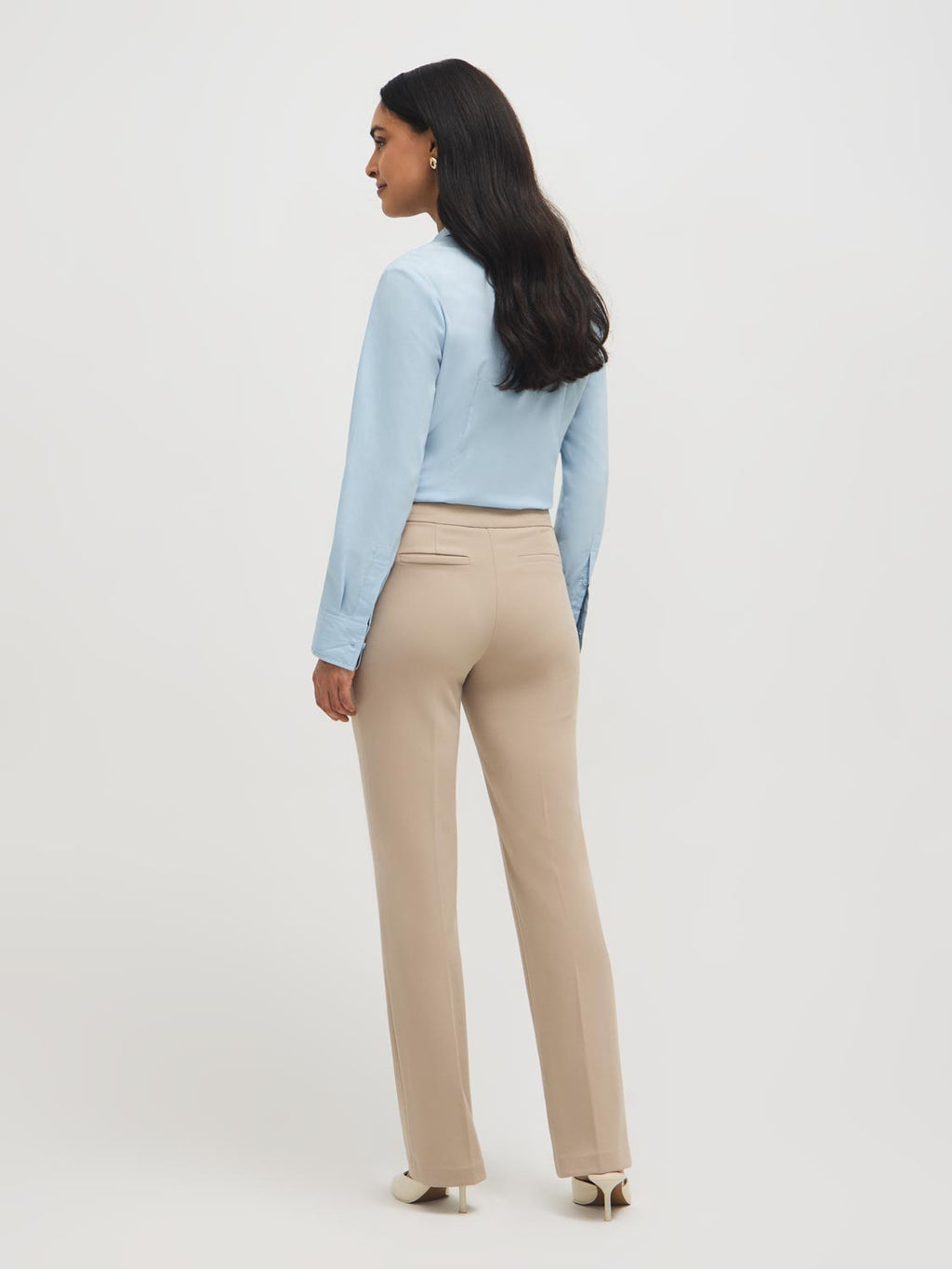 Pantalon en crêpe coupe droite