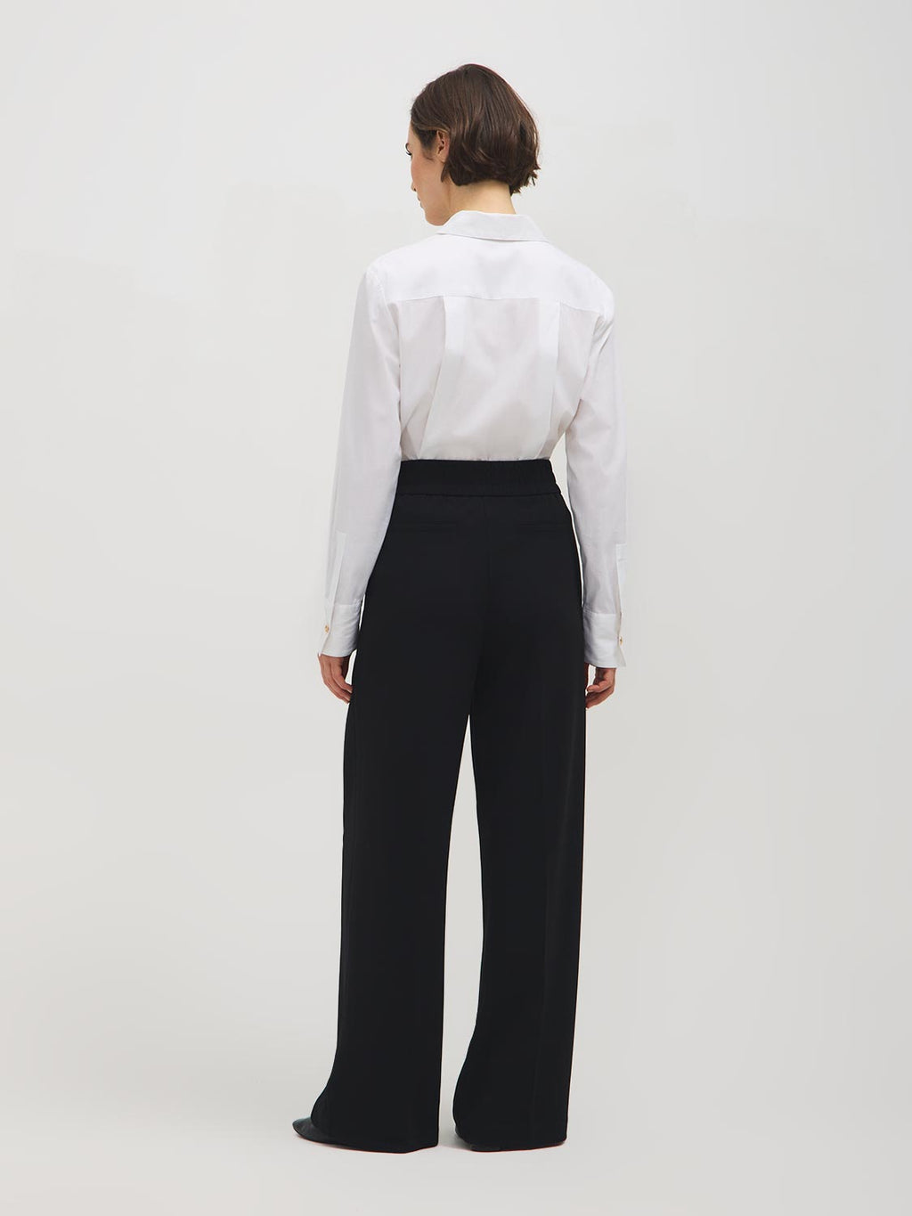 Pantalon plissé ample en crêpe