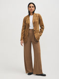 Pantalon plissé ample en crêpe