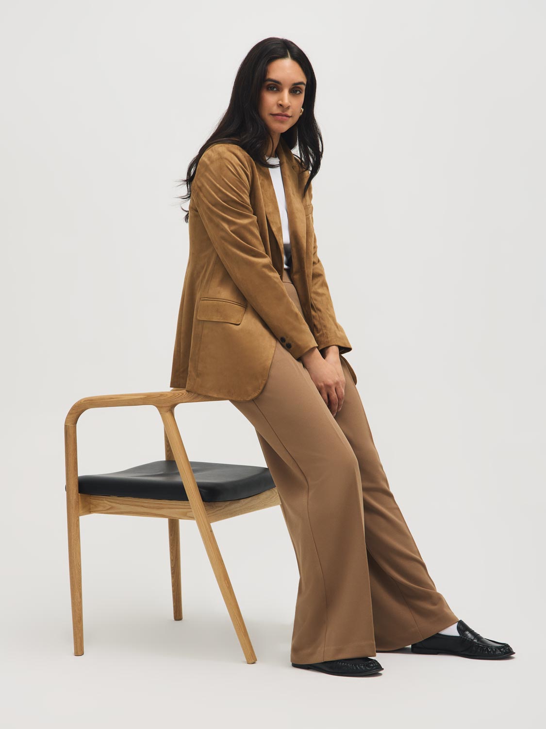Pantalon plissé ample en crêpe