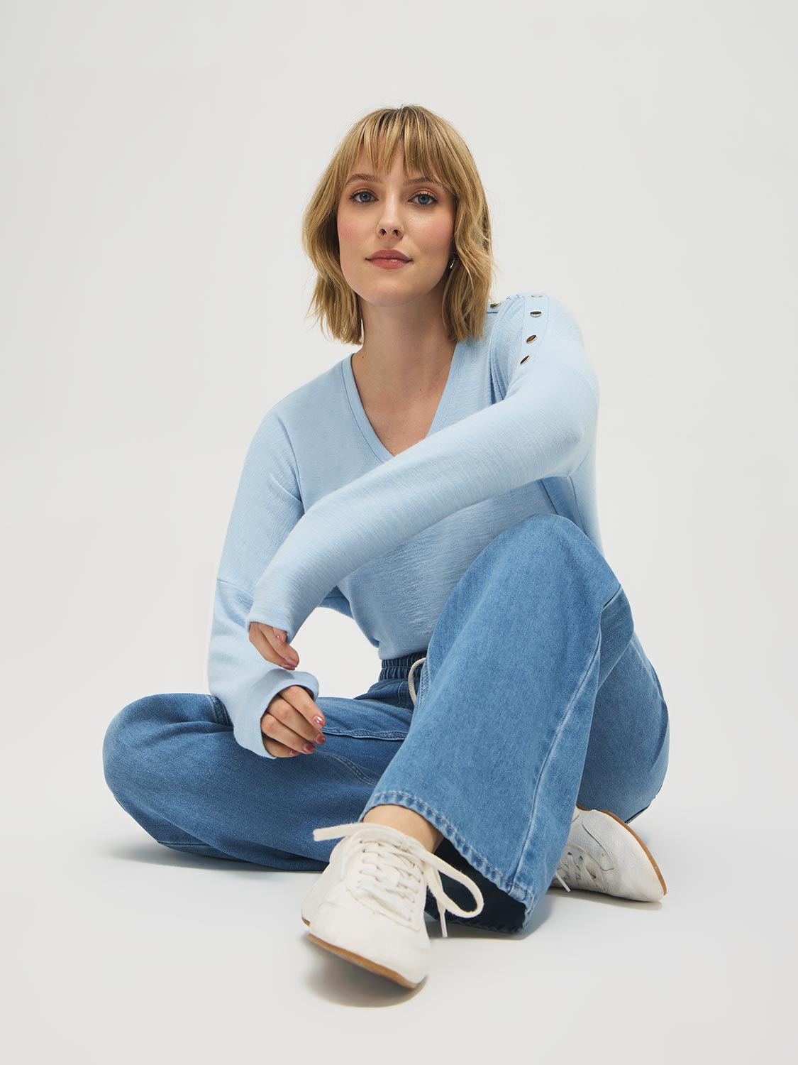 Jean ample taille élastiquée
