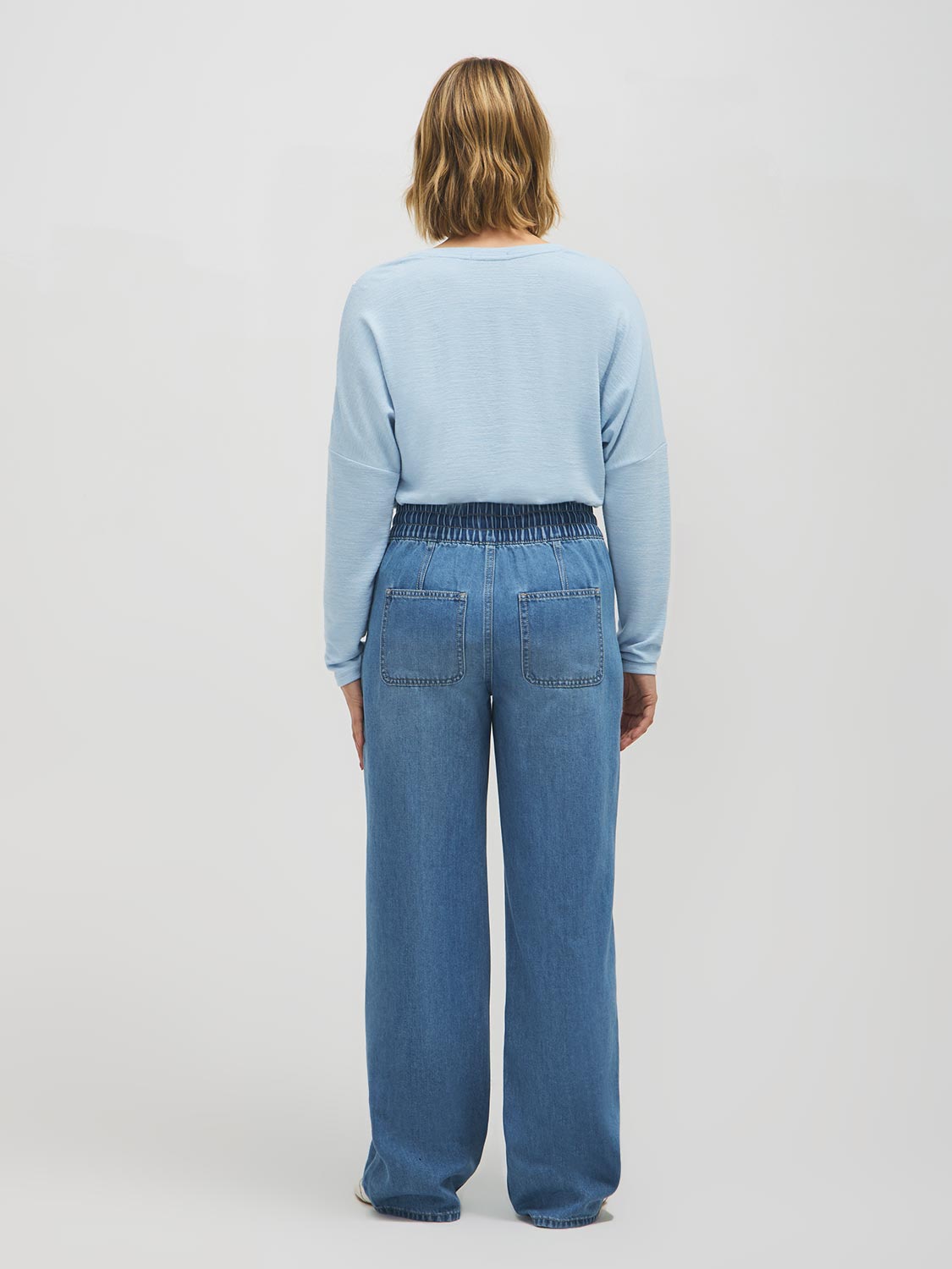 Jean ample taille élastiquée