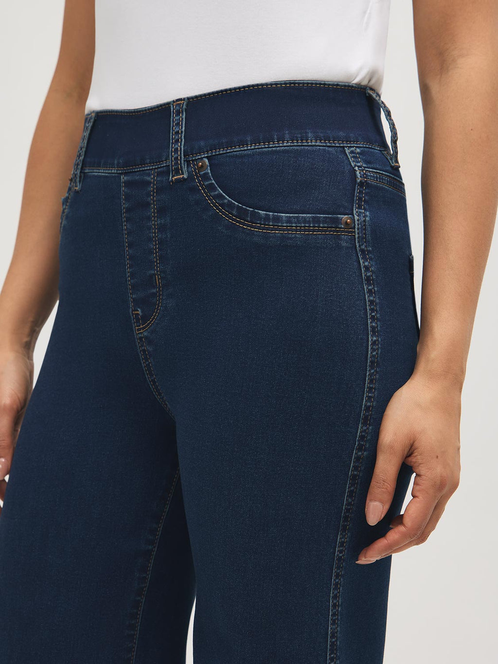 Jeans larges en mélange de coton