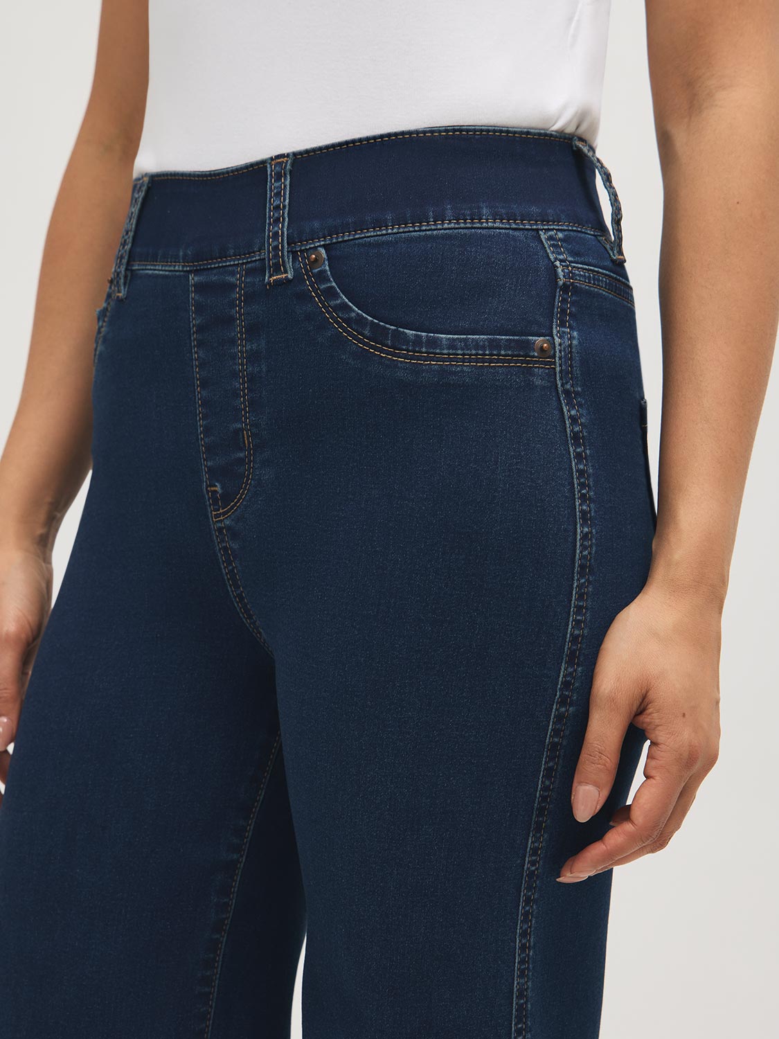 Jeans larges en mélange de coton