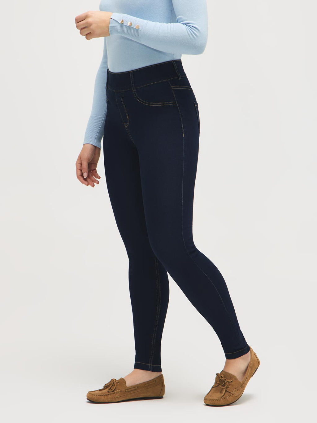 Jean Skinny Extensible en Coton Mélangé