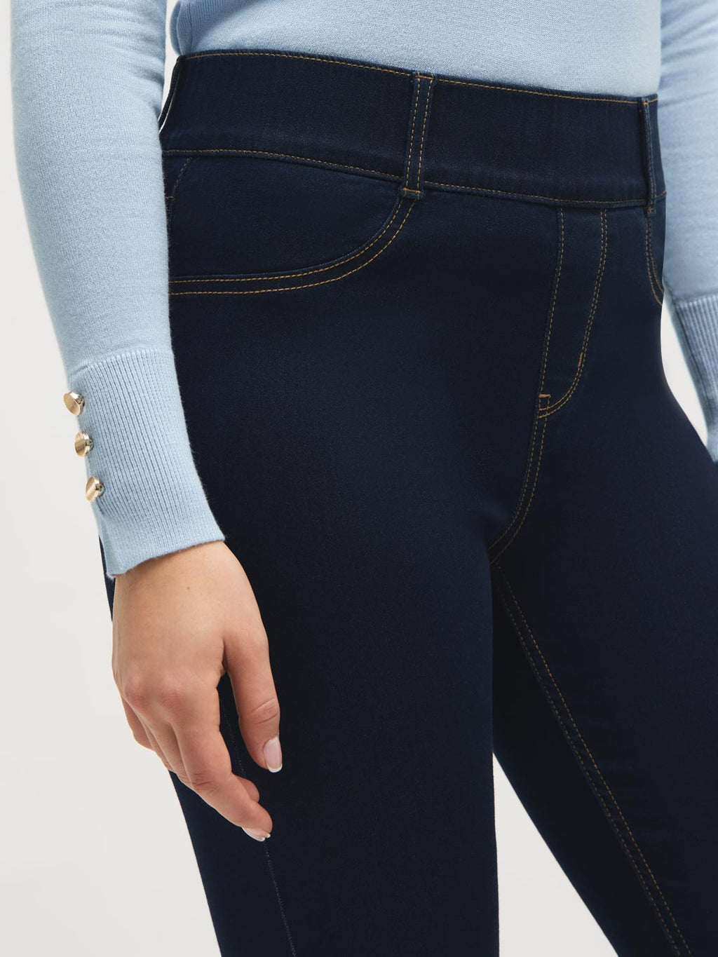 Jean Skinny Extensible en Coton Mélangé