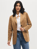 Blazer en similicuir suédé