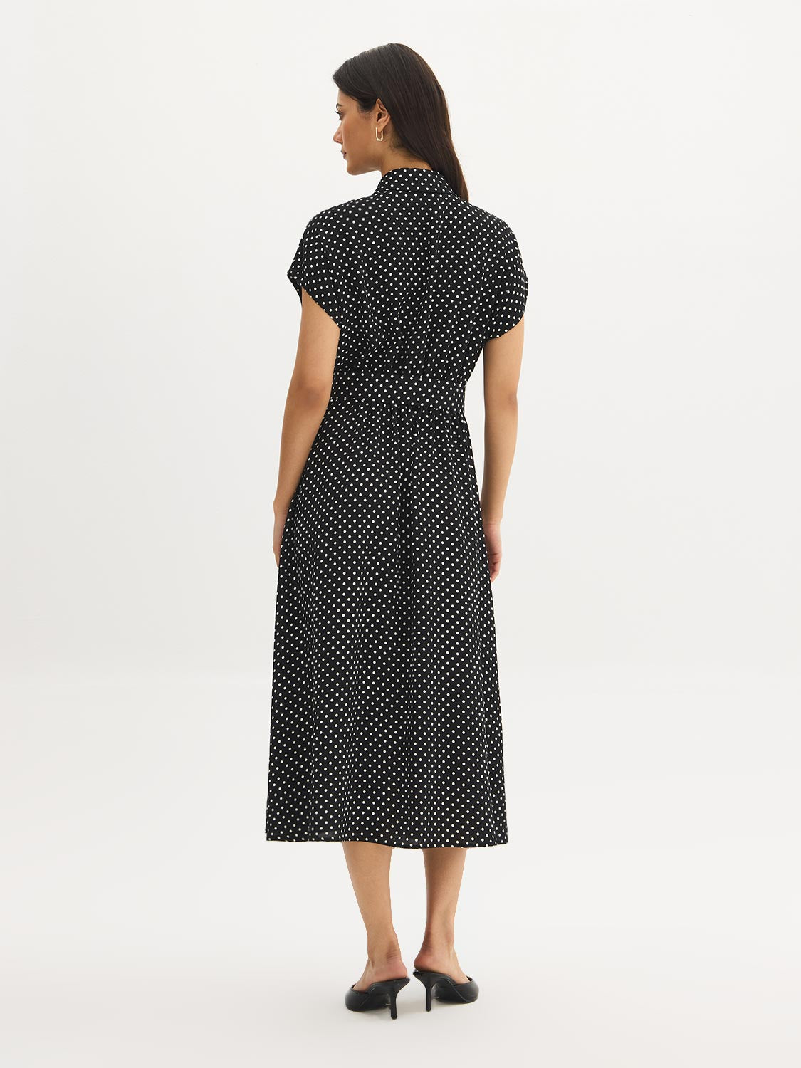 Robe Chemise Midi à Pois