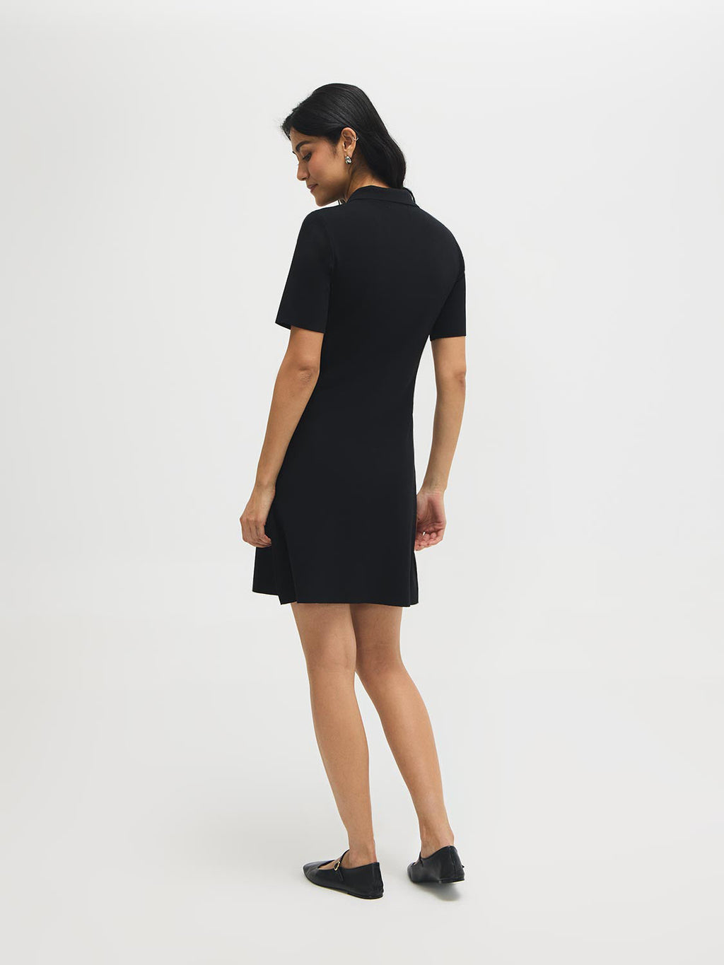 Mini robe pull zippée devant