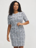 Robe Bouclé Boutonnée sur le Devant