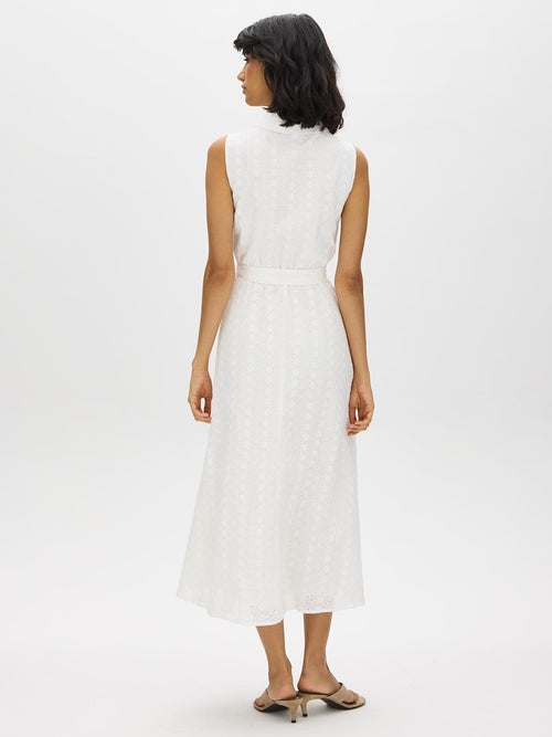 Robe midi en broderie anglaise