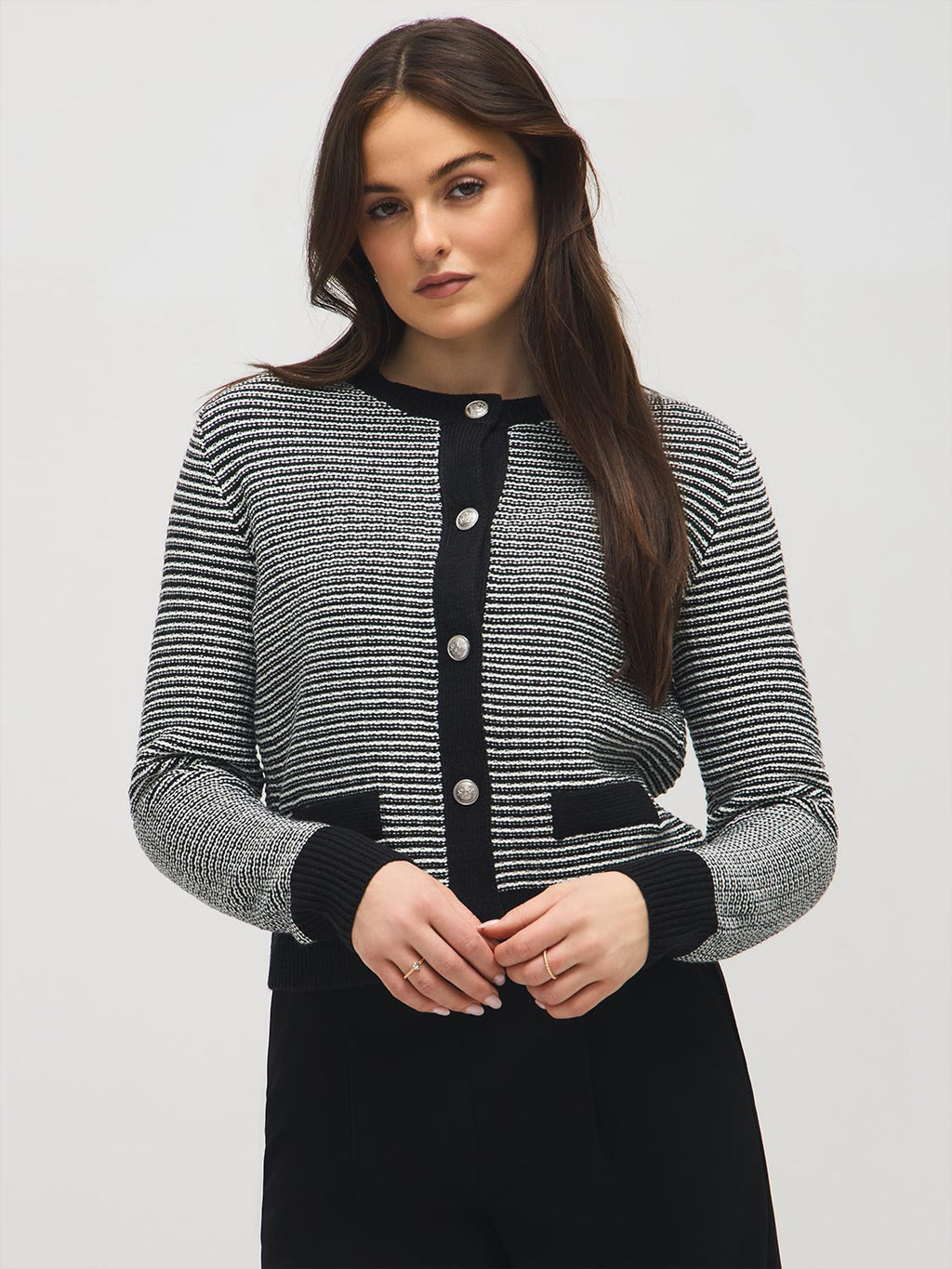 Cardigan boutonné en tweed