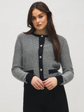 Cardigan boutonné en tweed