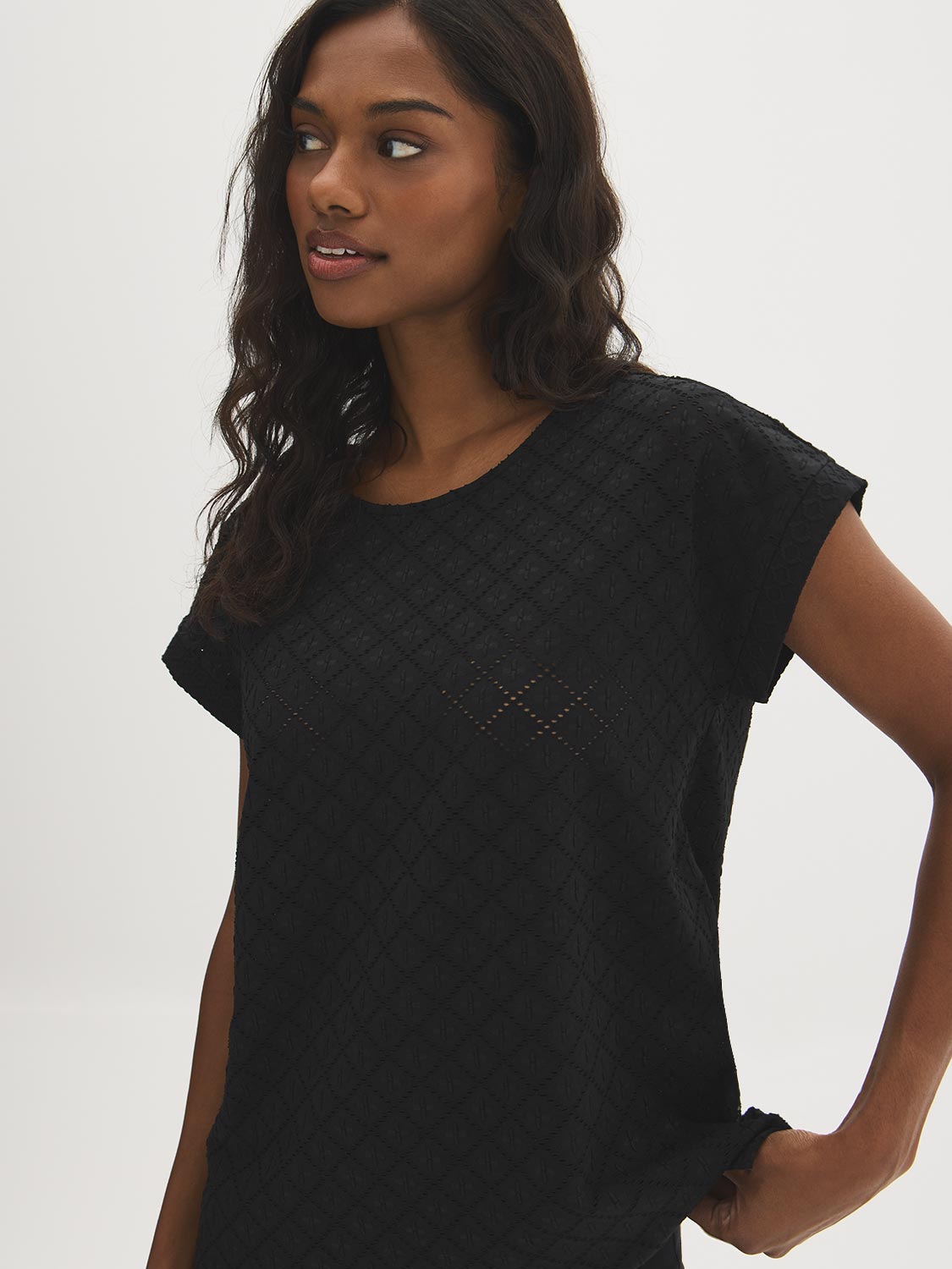 T-shirt Dolman à Œillets