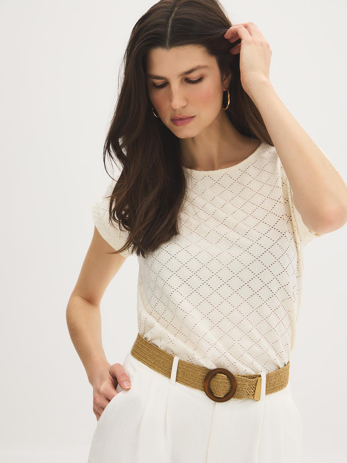 T-shirt Dolman à Œillets
