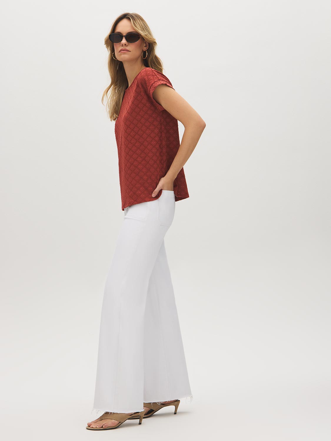 T-shirt Dolman à Œillets