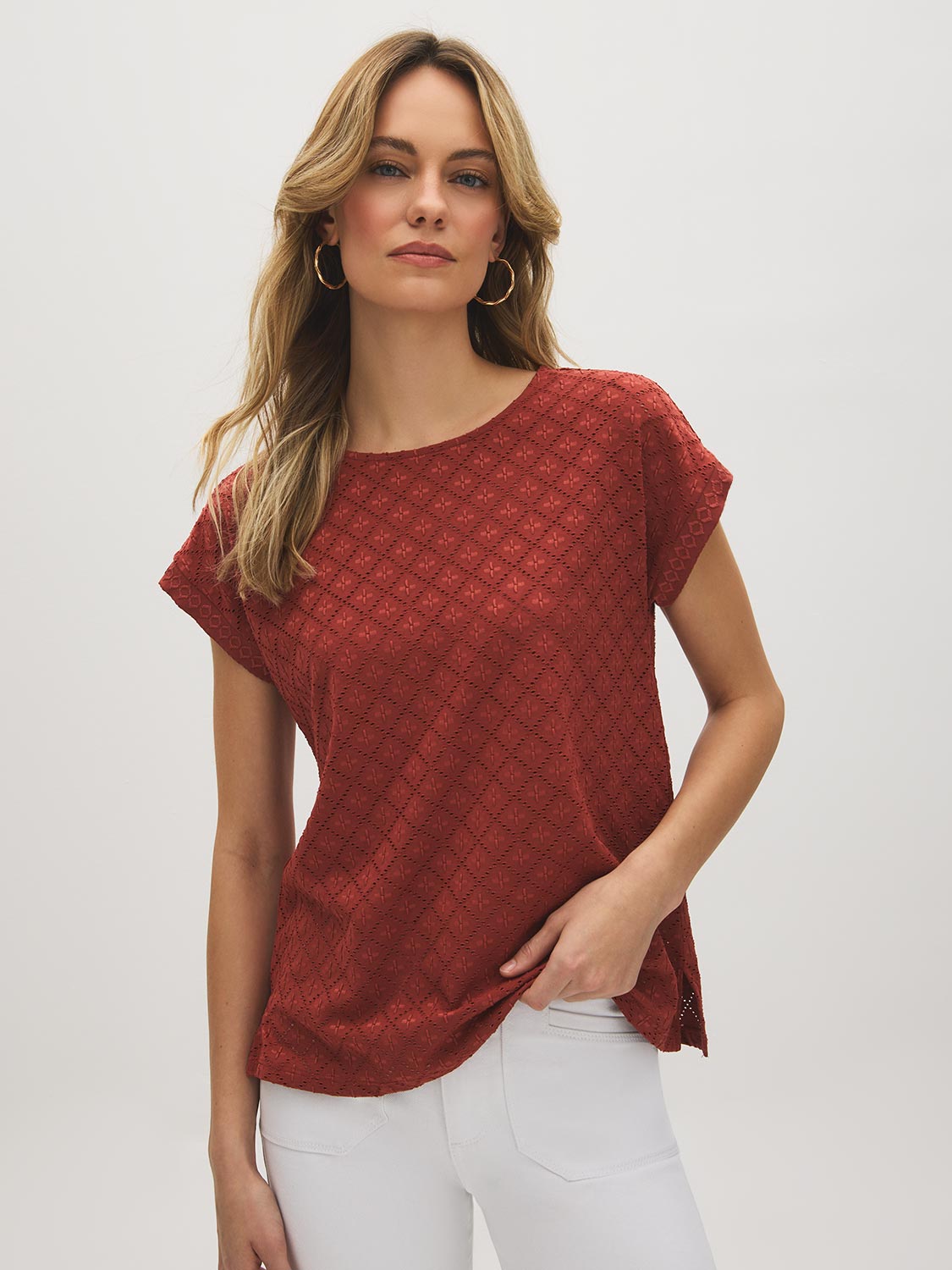 T-shirt Dolman à Œillets