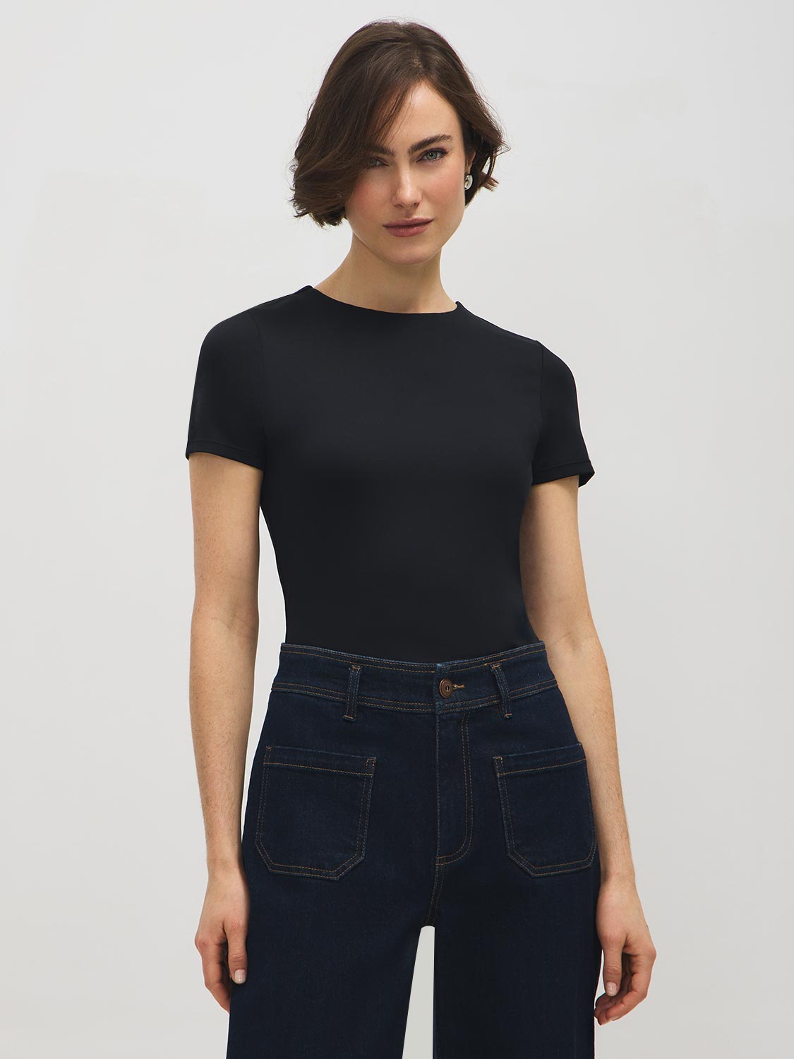 T-shirt ras du cou double épaisseur