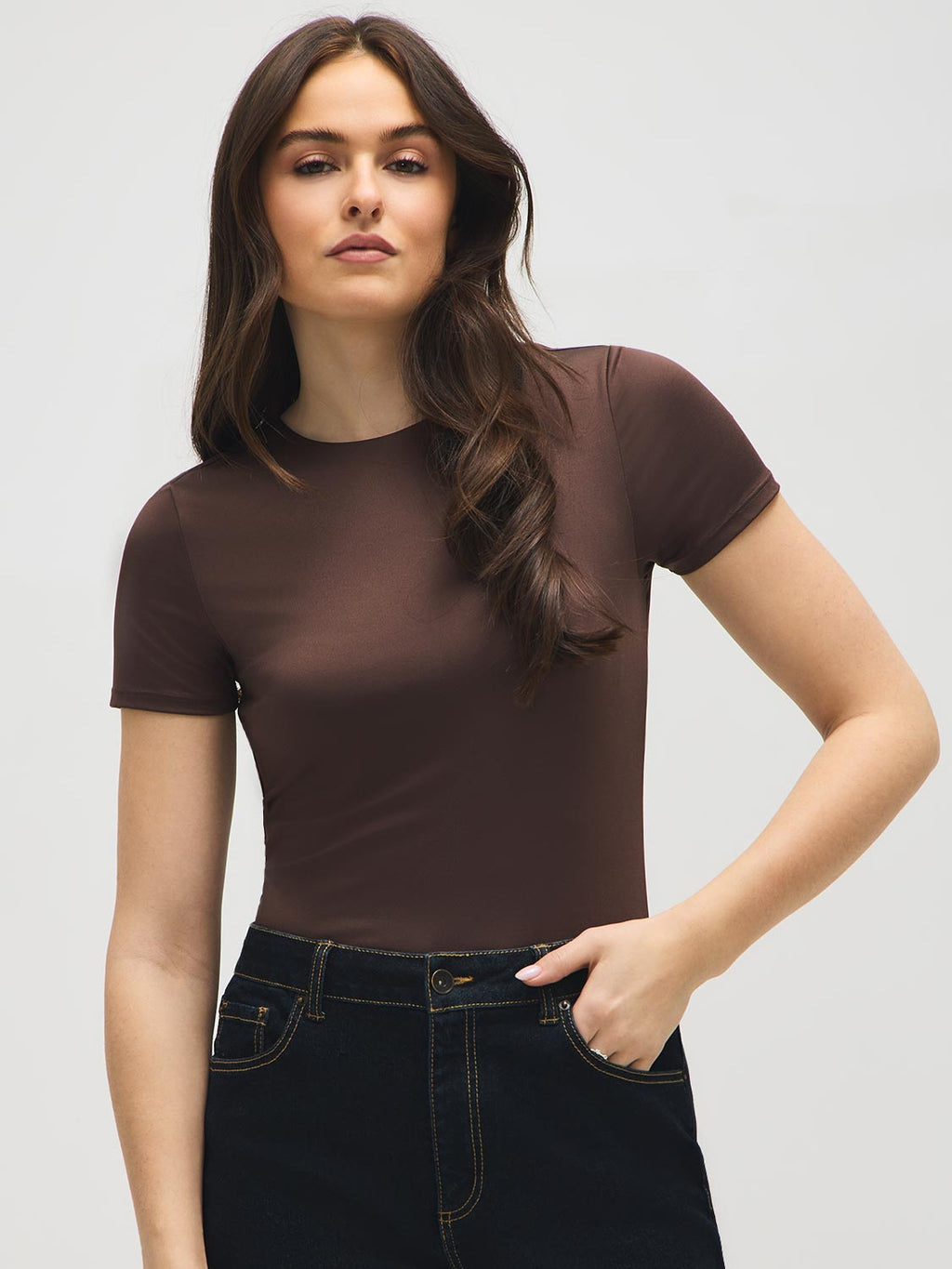 T-shirt col rond double épaisseur