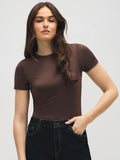 T-shirt col rond double épaisseur