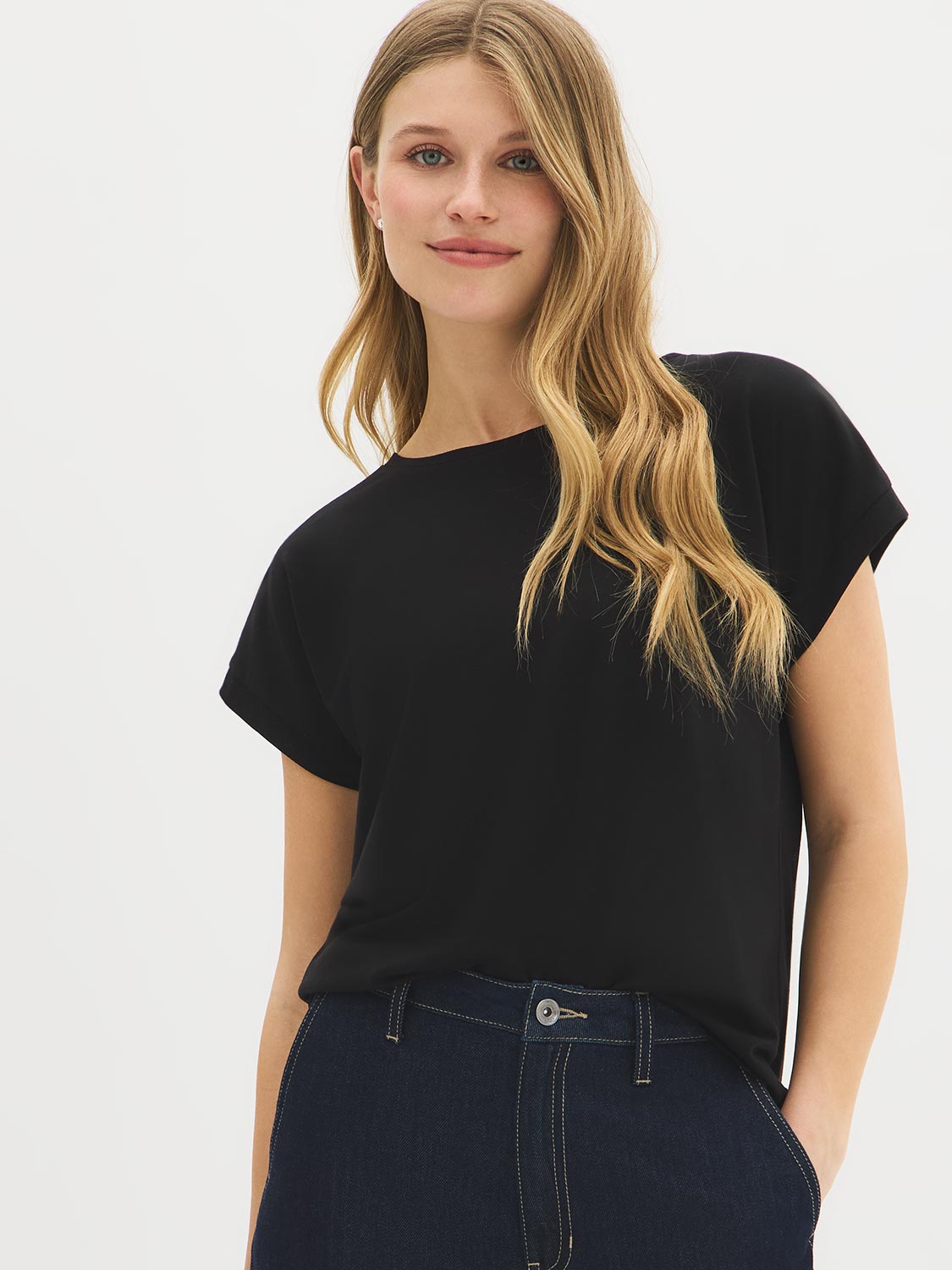T-shirt dolman à revers