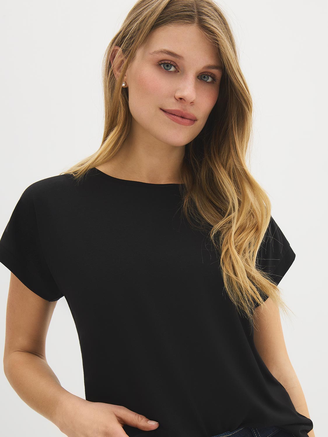 T-shirt dolman à revers