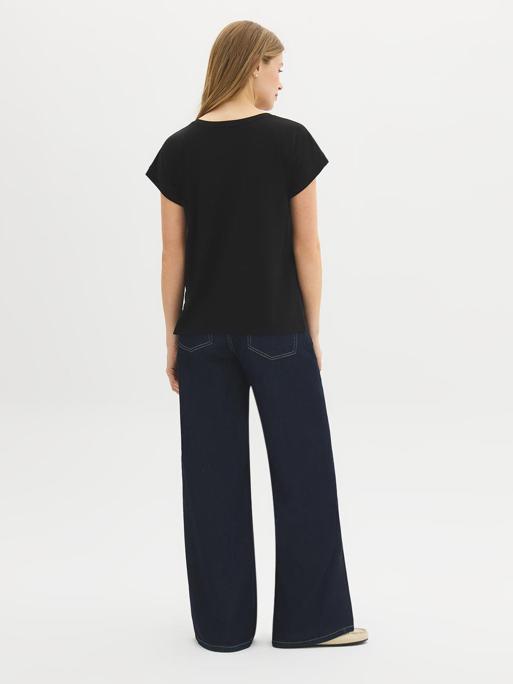 T-shirt dolman à revers