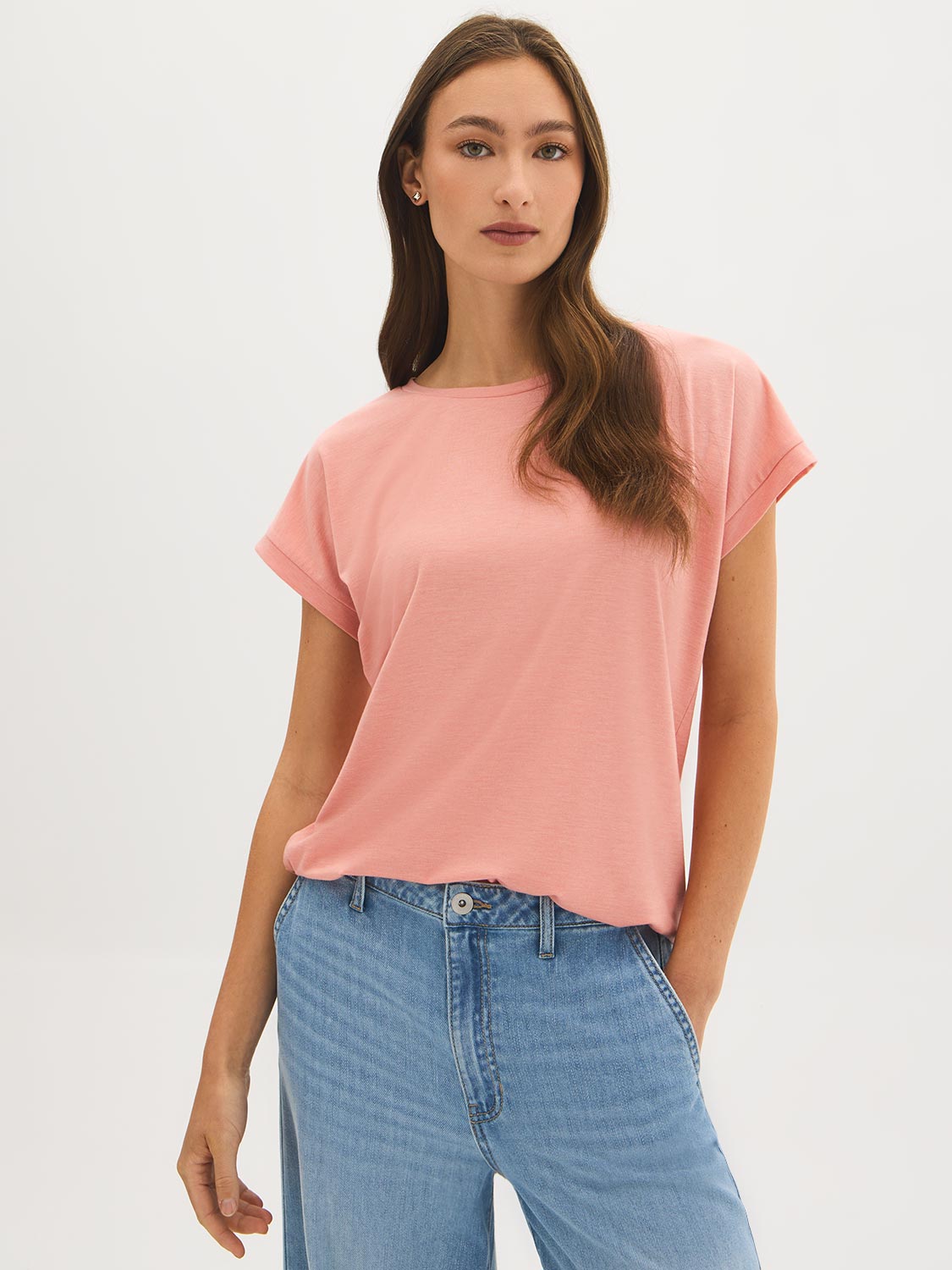 T-shirt dolman à revers