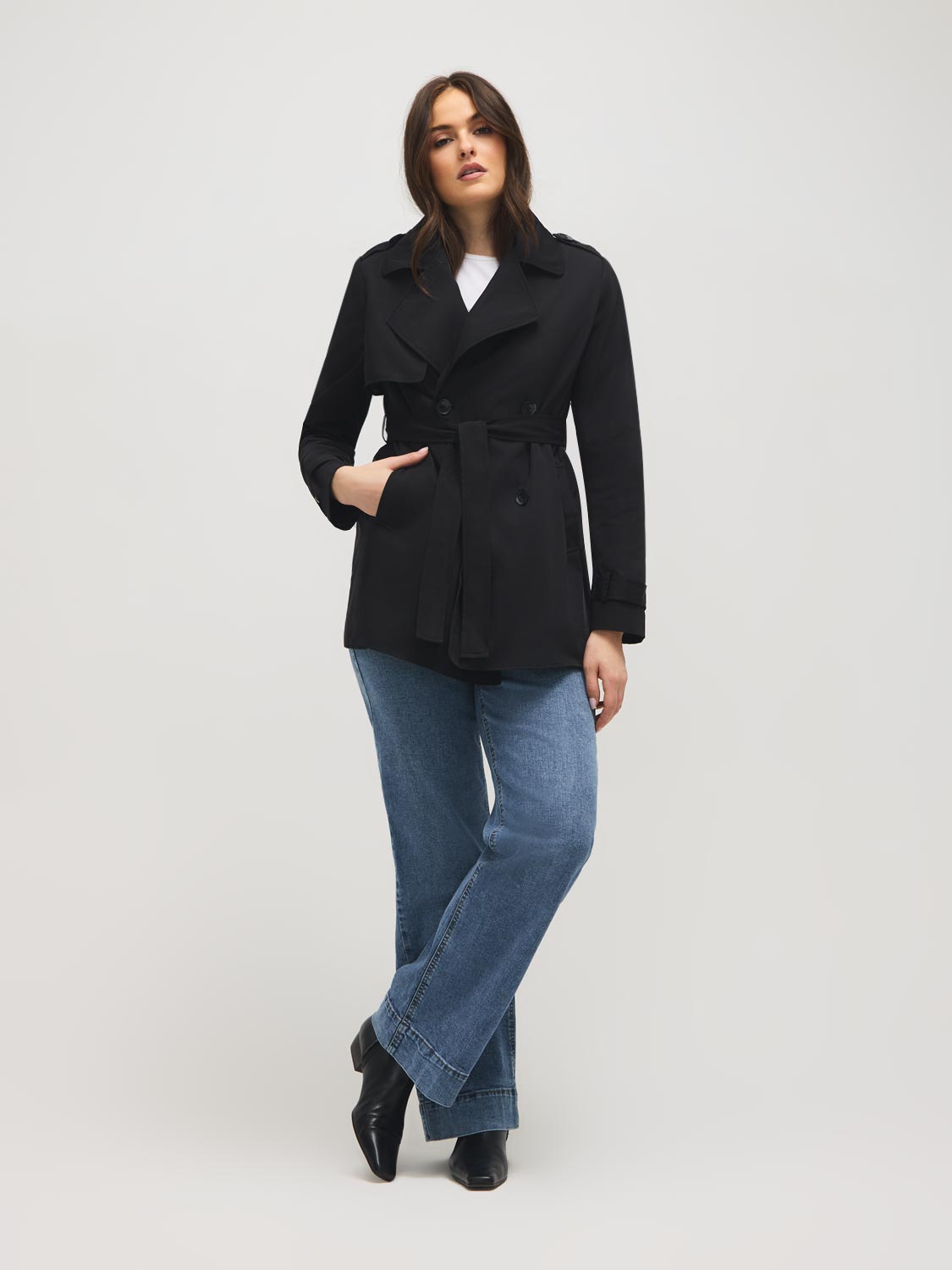 Trench-coat mi-long