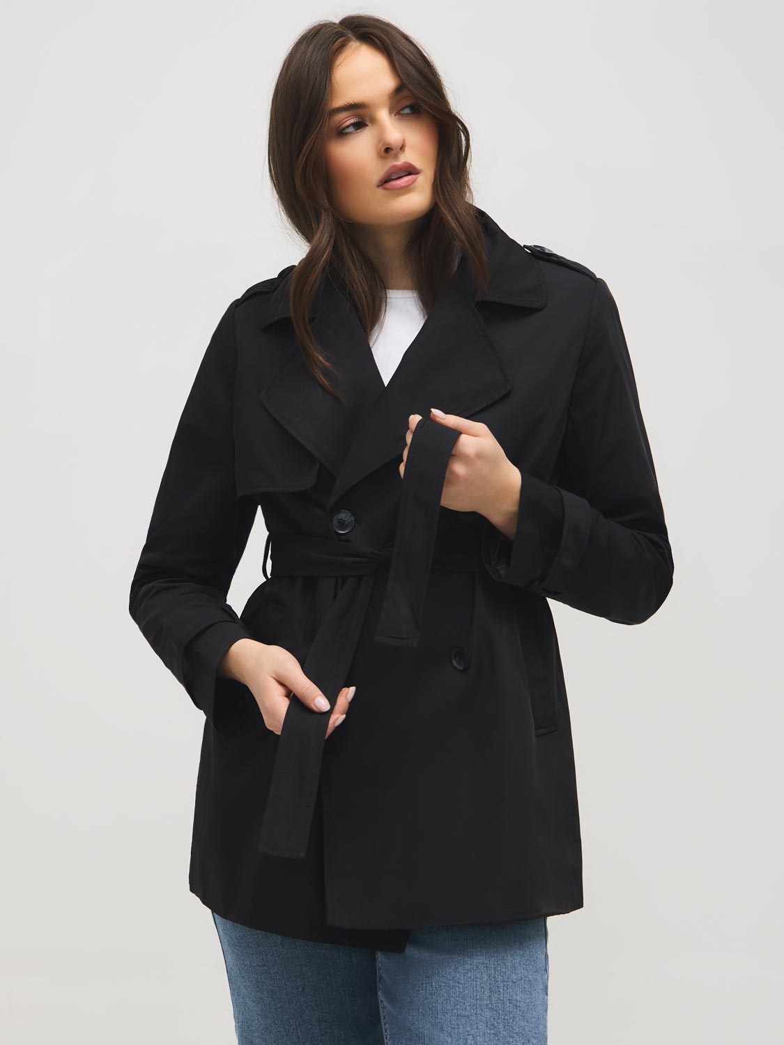 Trench-coat mi-long