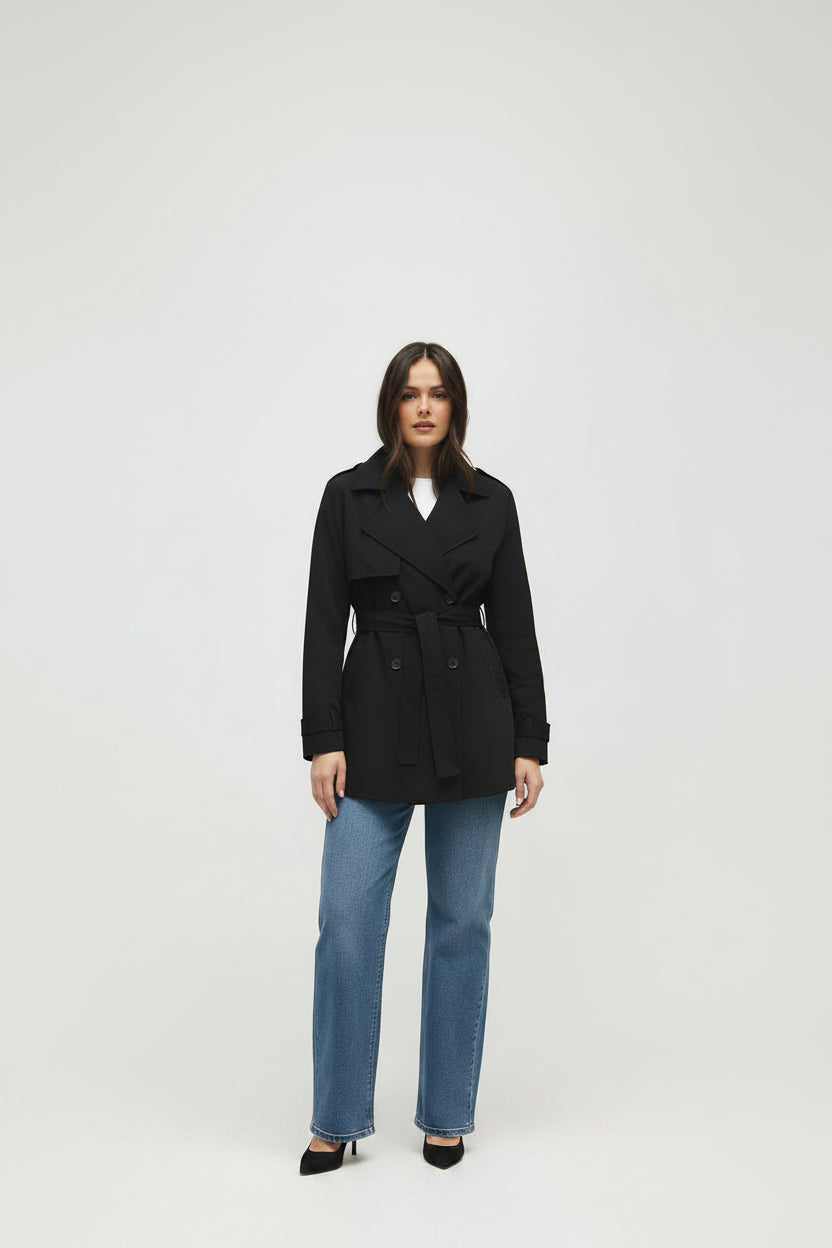 Trench-coat mi-long