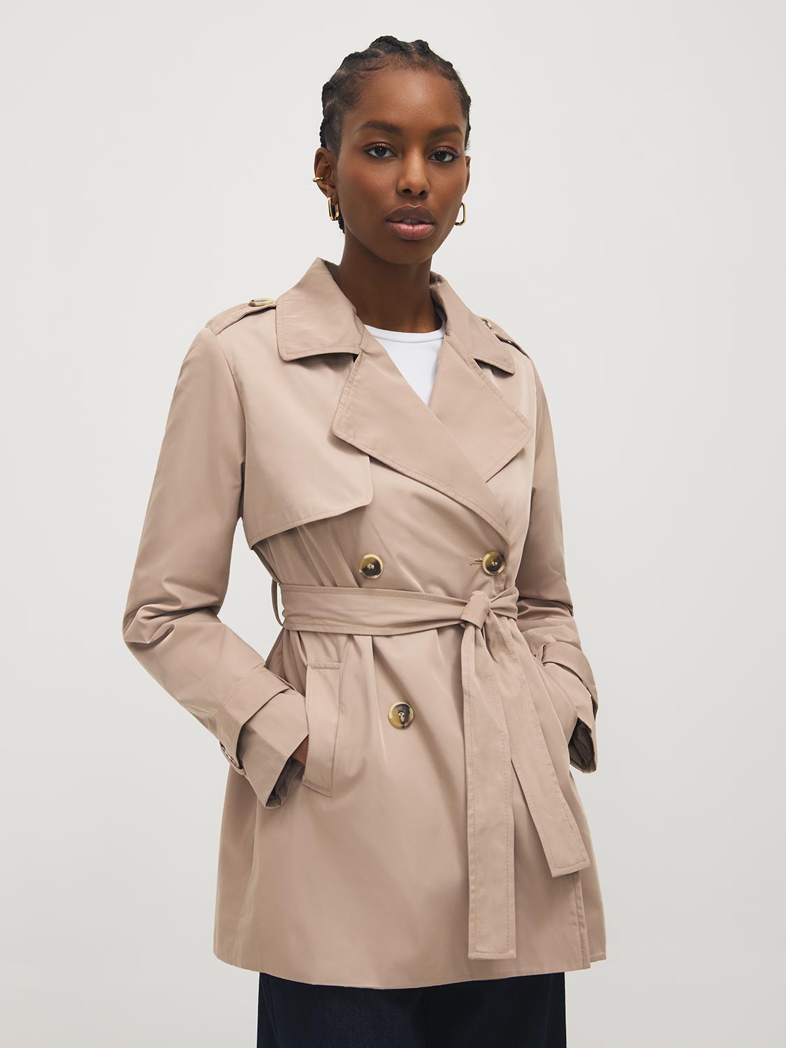 Trench-coat mi-long
