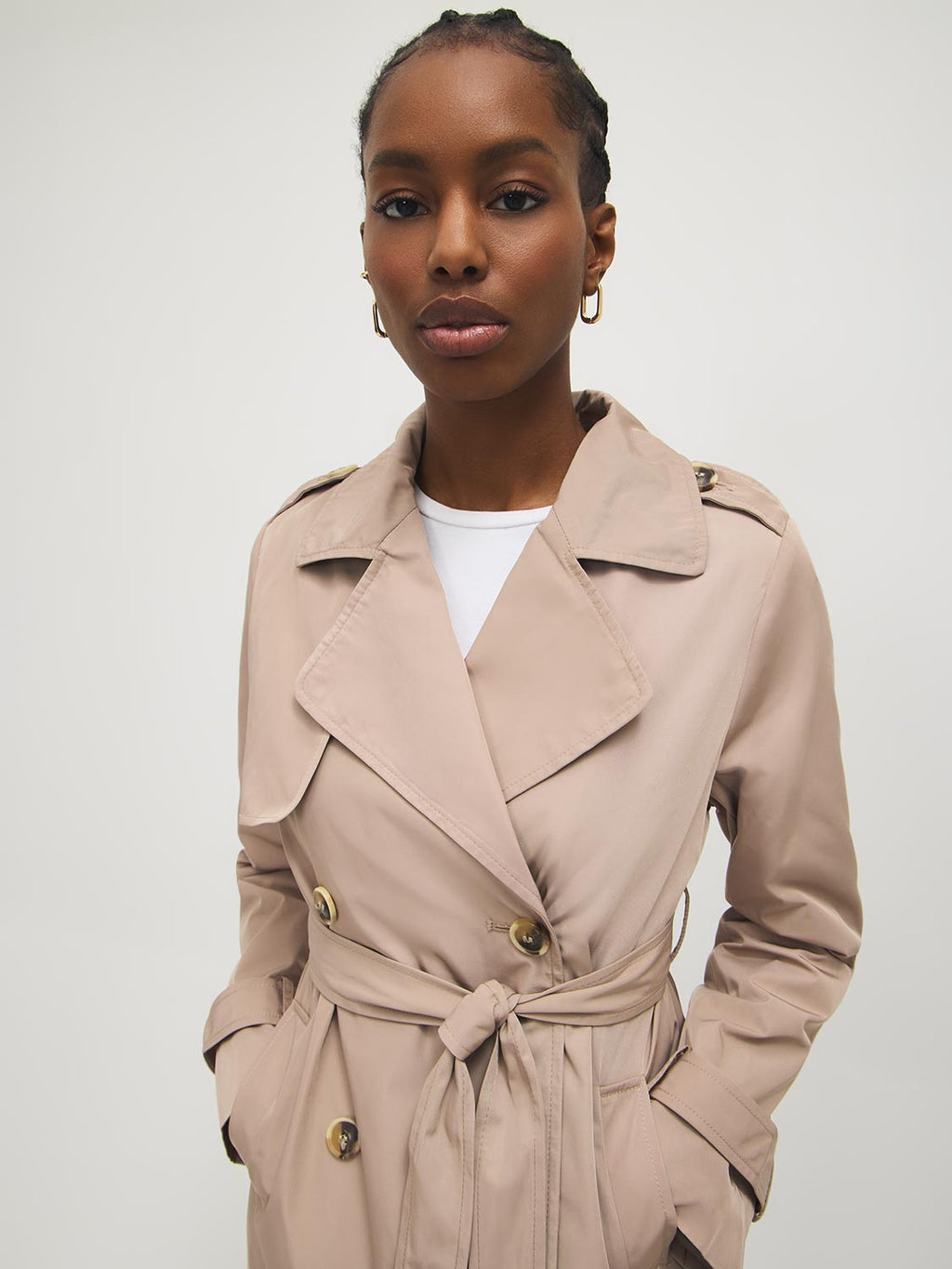Trench-coat mi-long