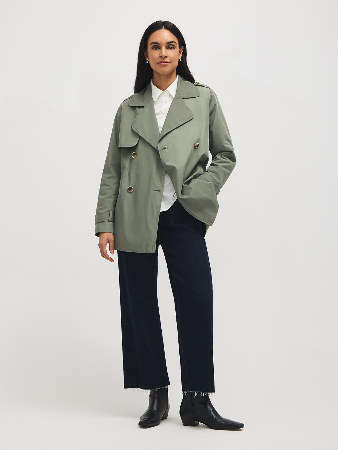 Trench-coat mi-long