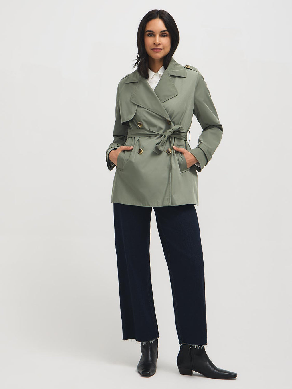 Trench-coat mi-long