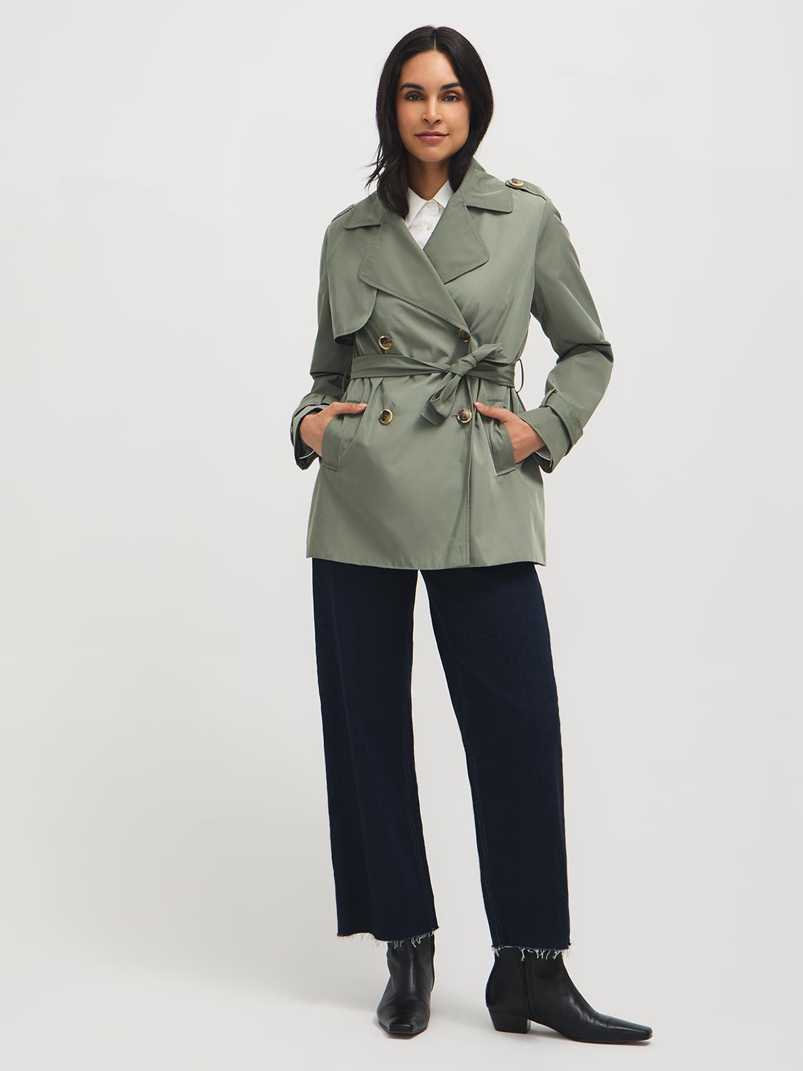 Trench-coat mi-long