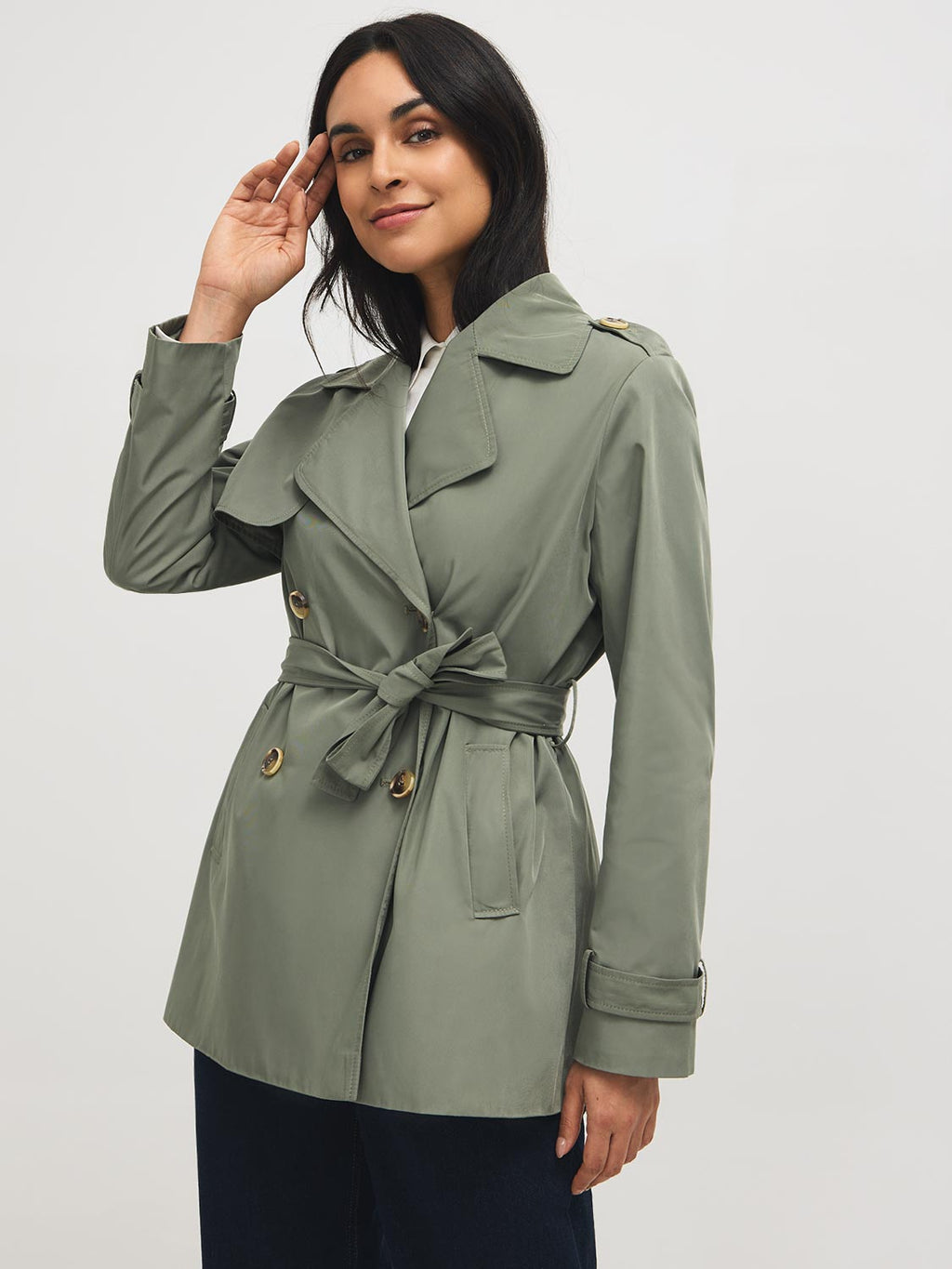 Trench-coat mi-long