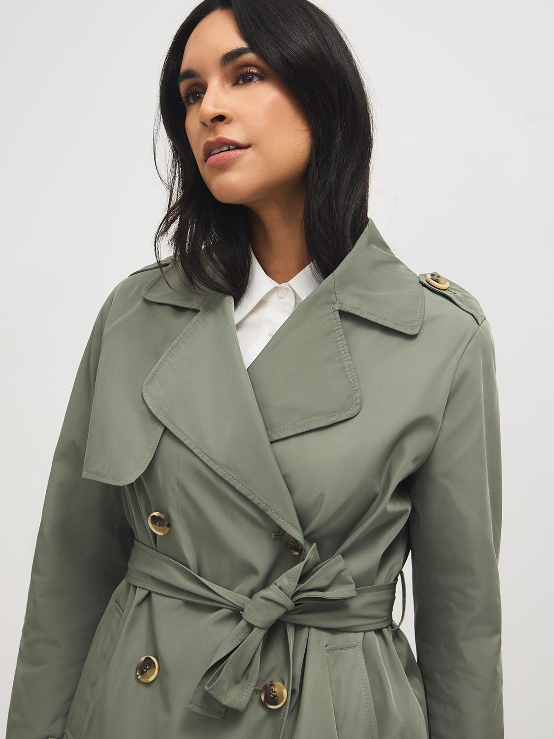 Trench-coat mi-long