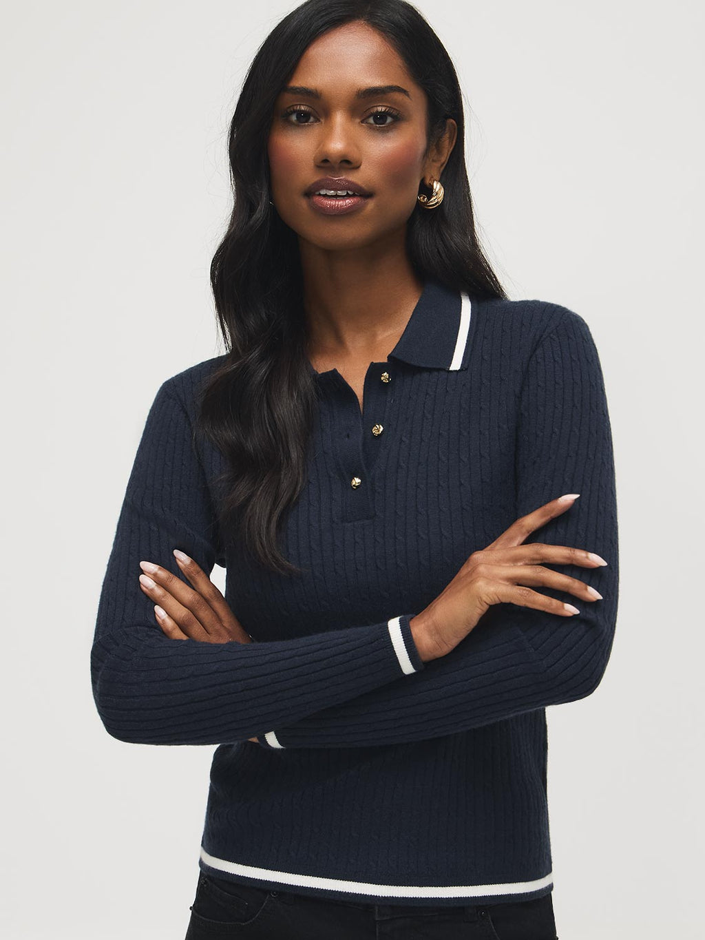 Pull en maille torsadée Johnny Collar