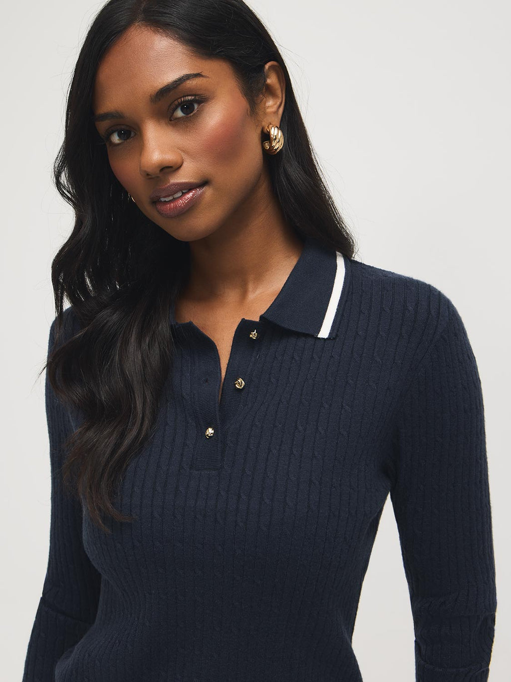 Pull en maille torsadée Johnny Collar