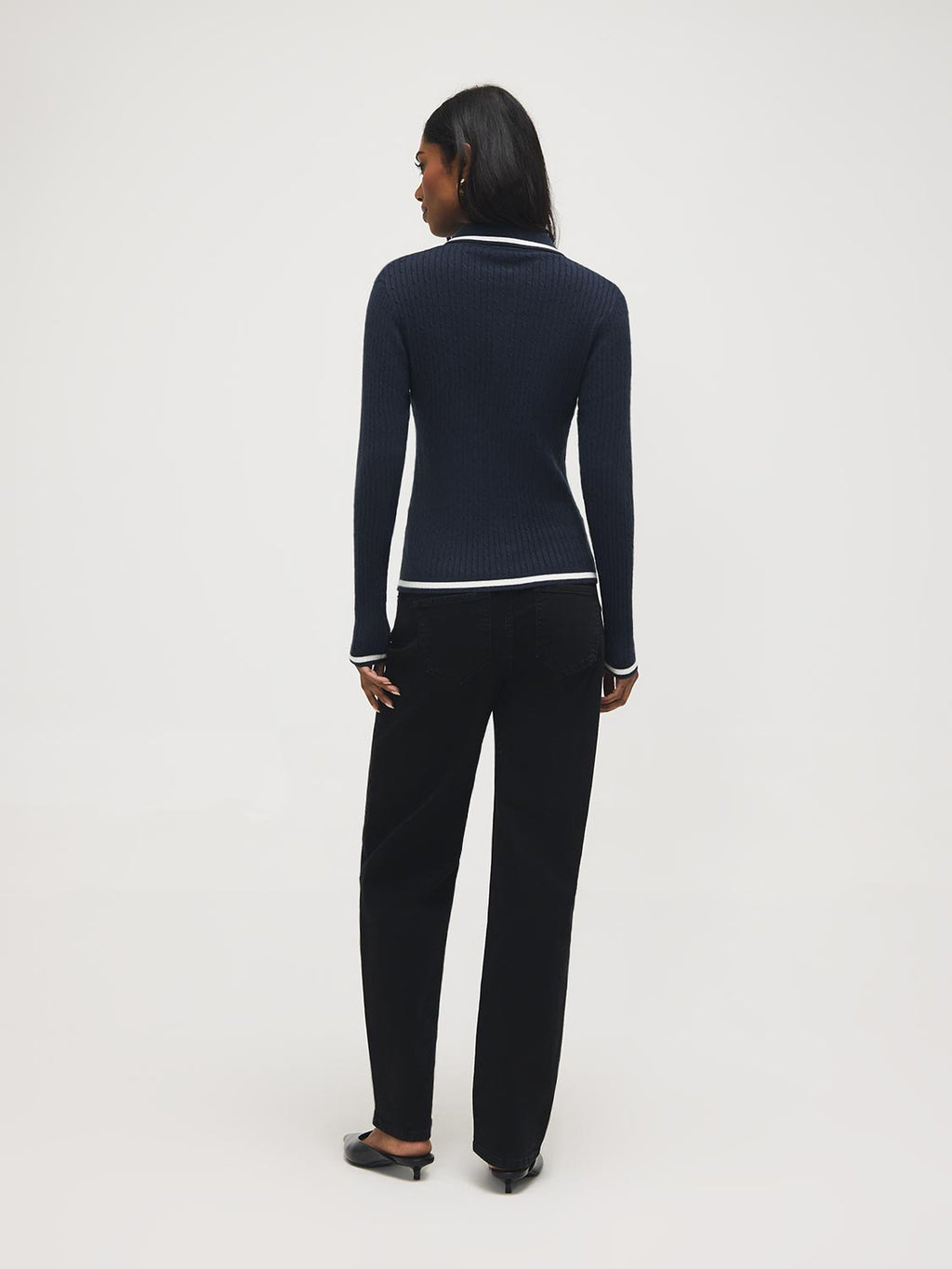 Pull en maille torsadée Johnny Collar
