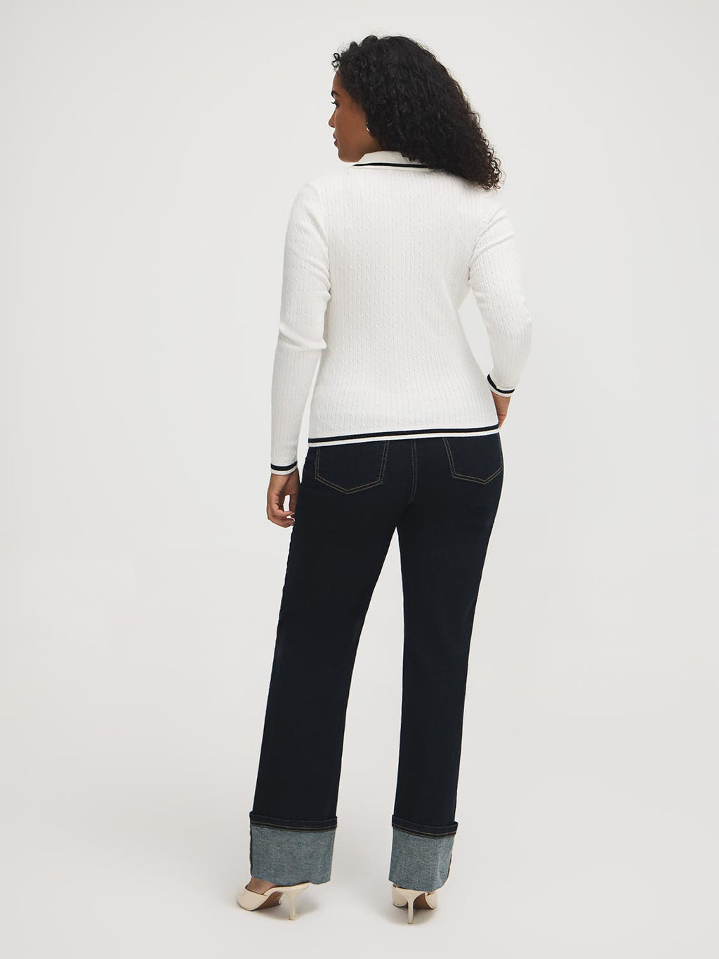 Pull en maille torsadée Johnny Collar