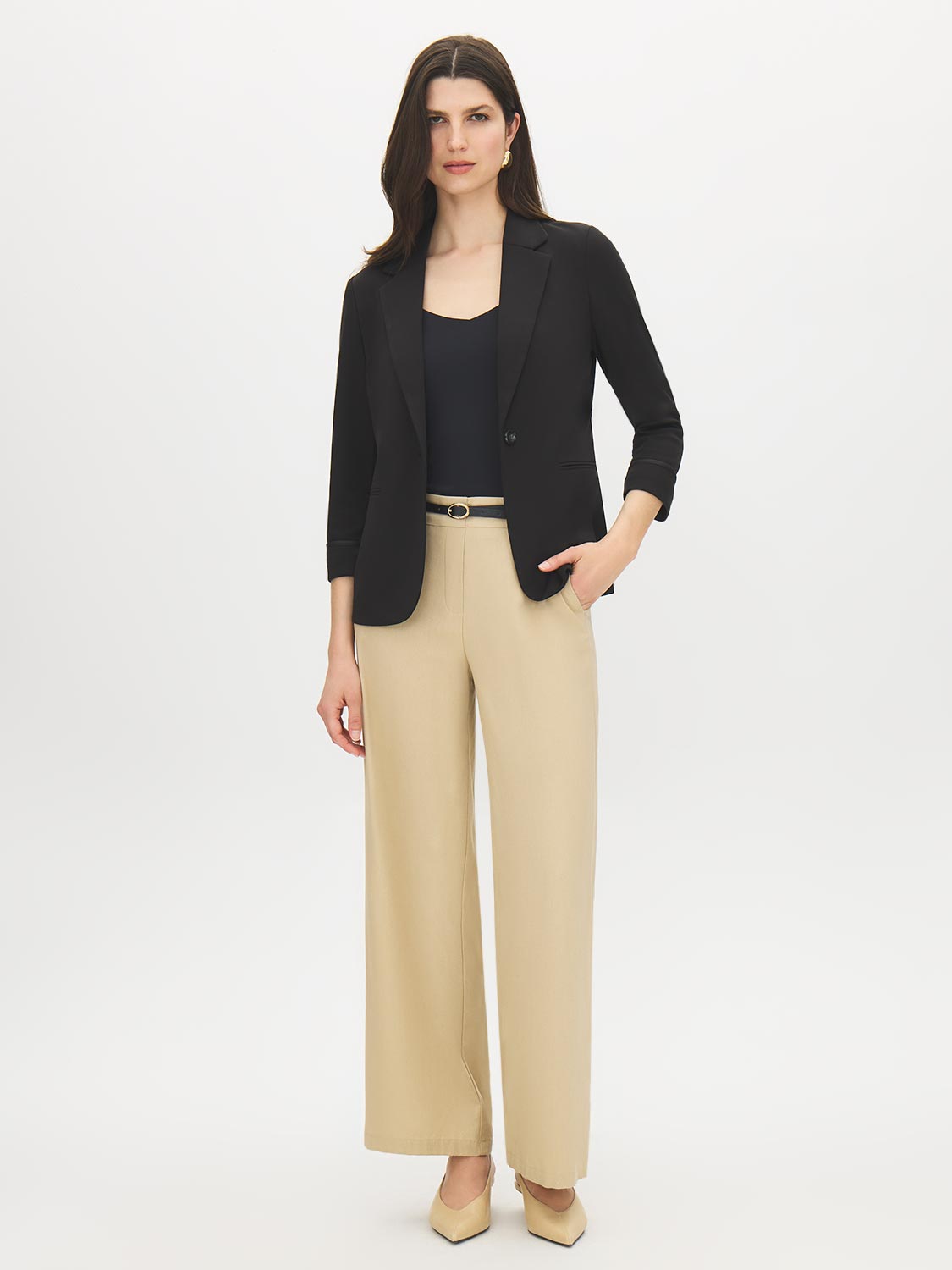 Blazer à Manches Relevées