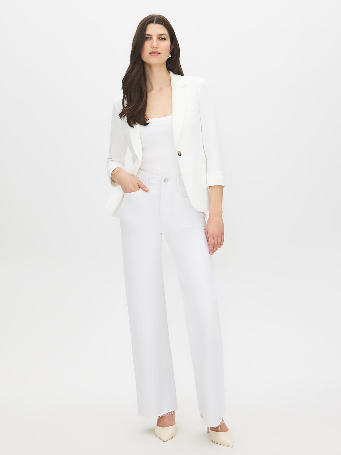 Blazer à Manches Relevées
