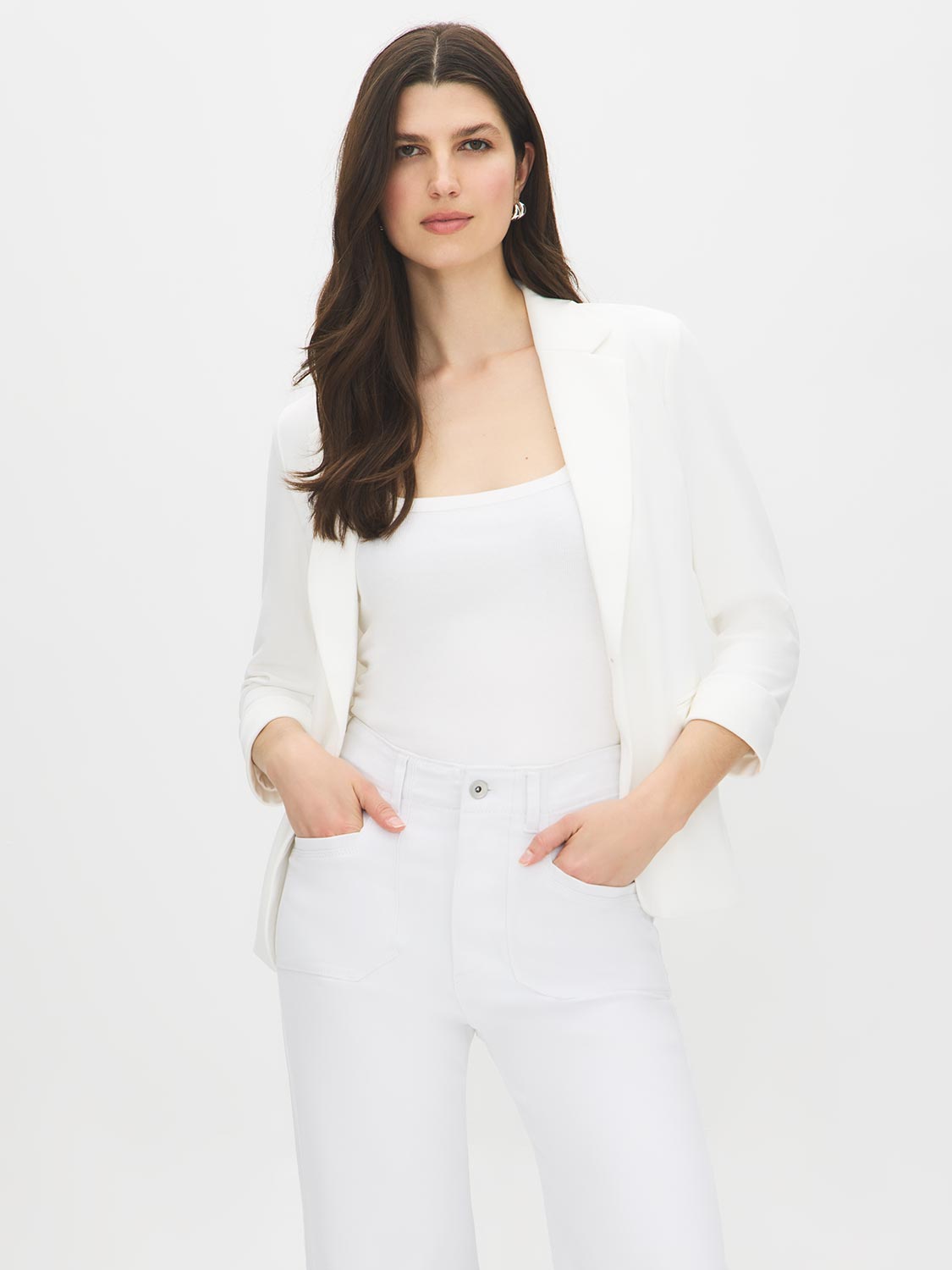 Blazer à Manches Relevées