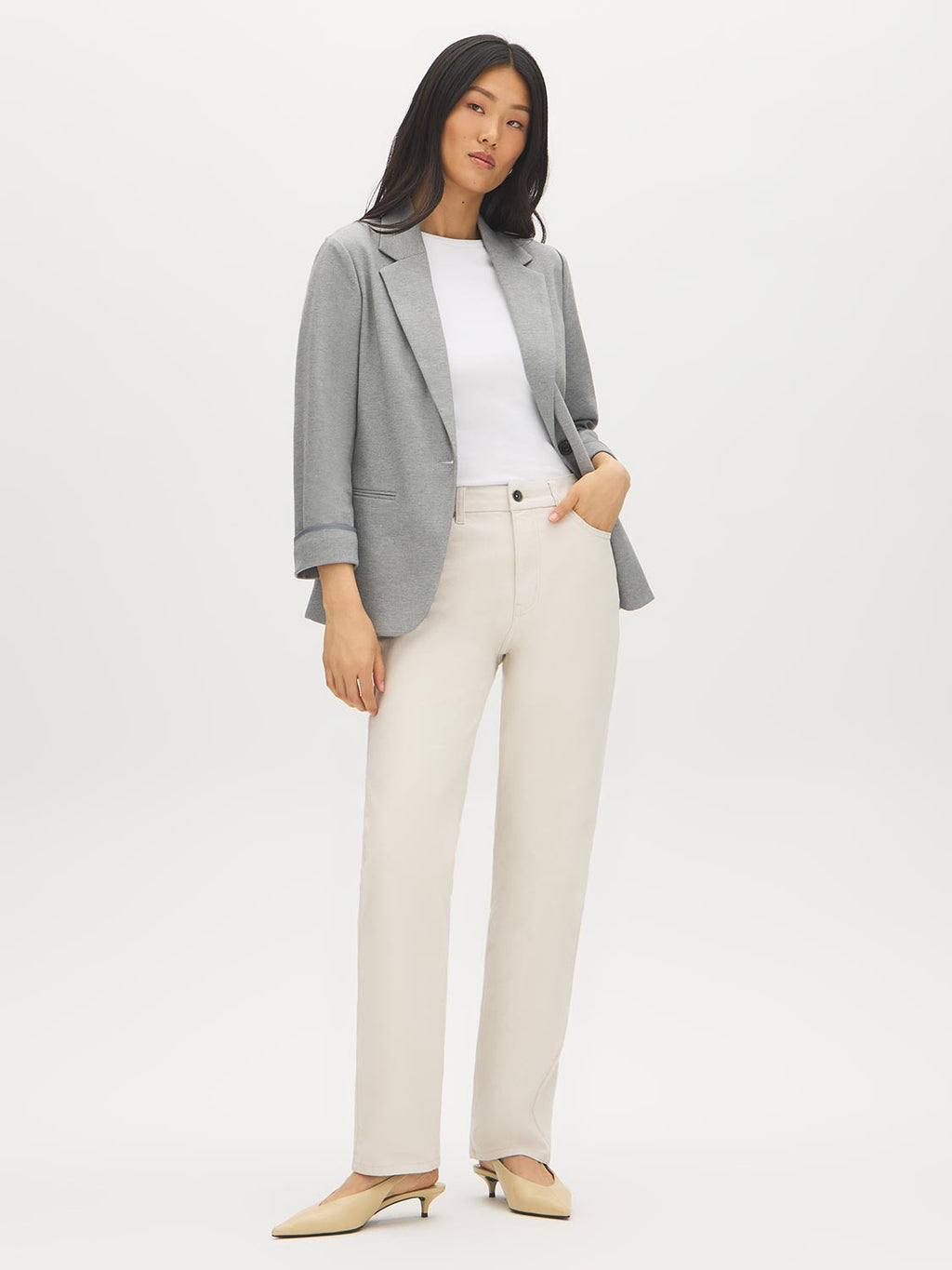 Blazer à Manches Relevées