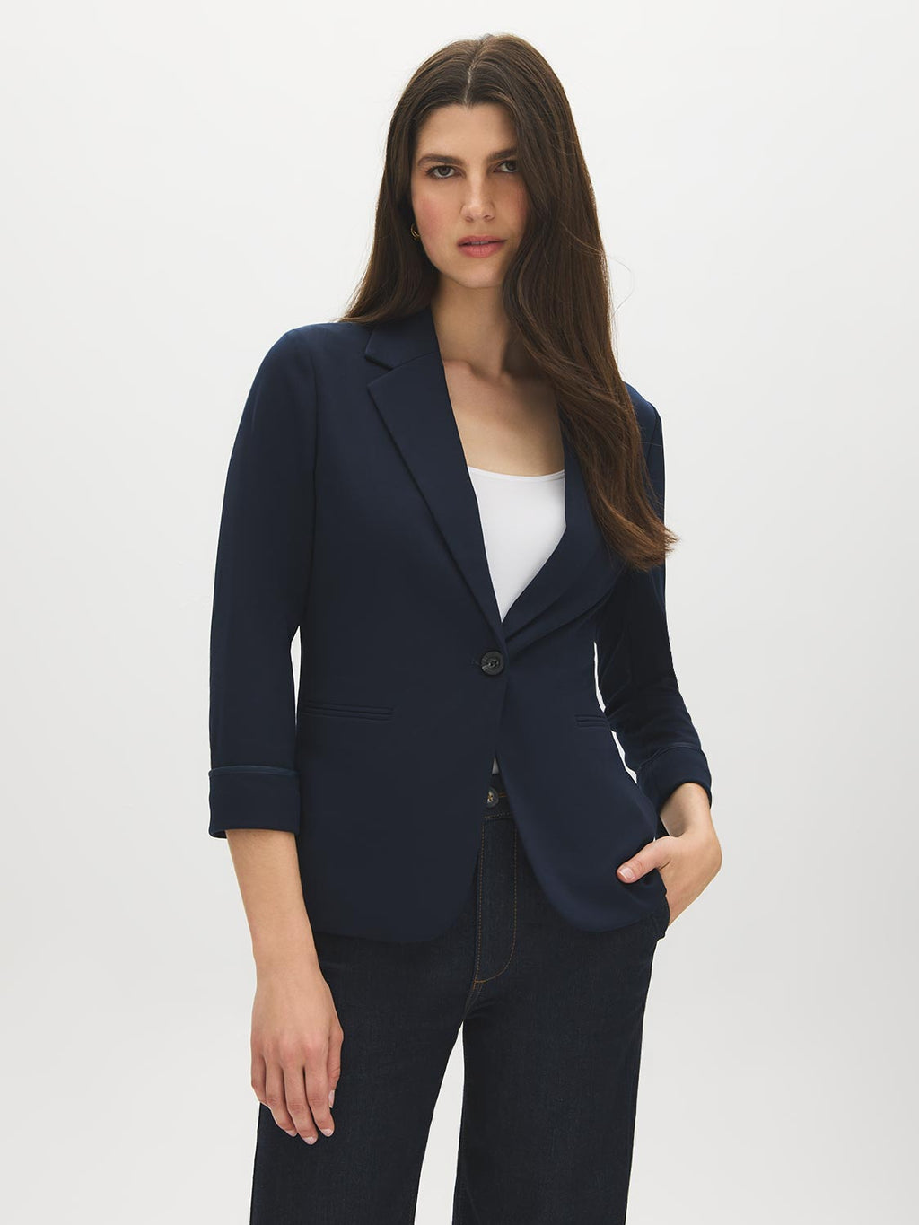 Blazer à Manches Relevées