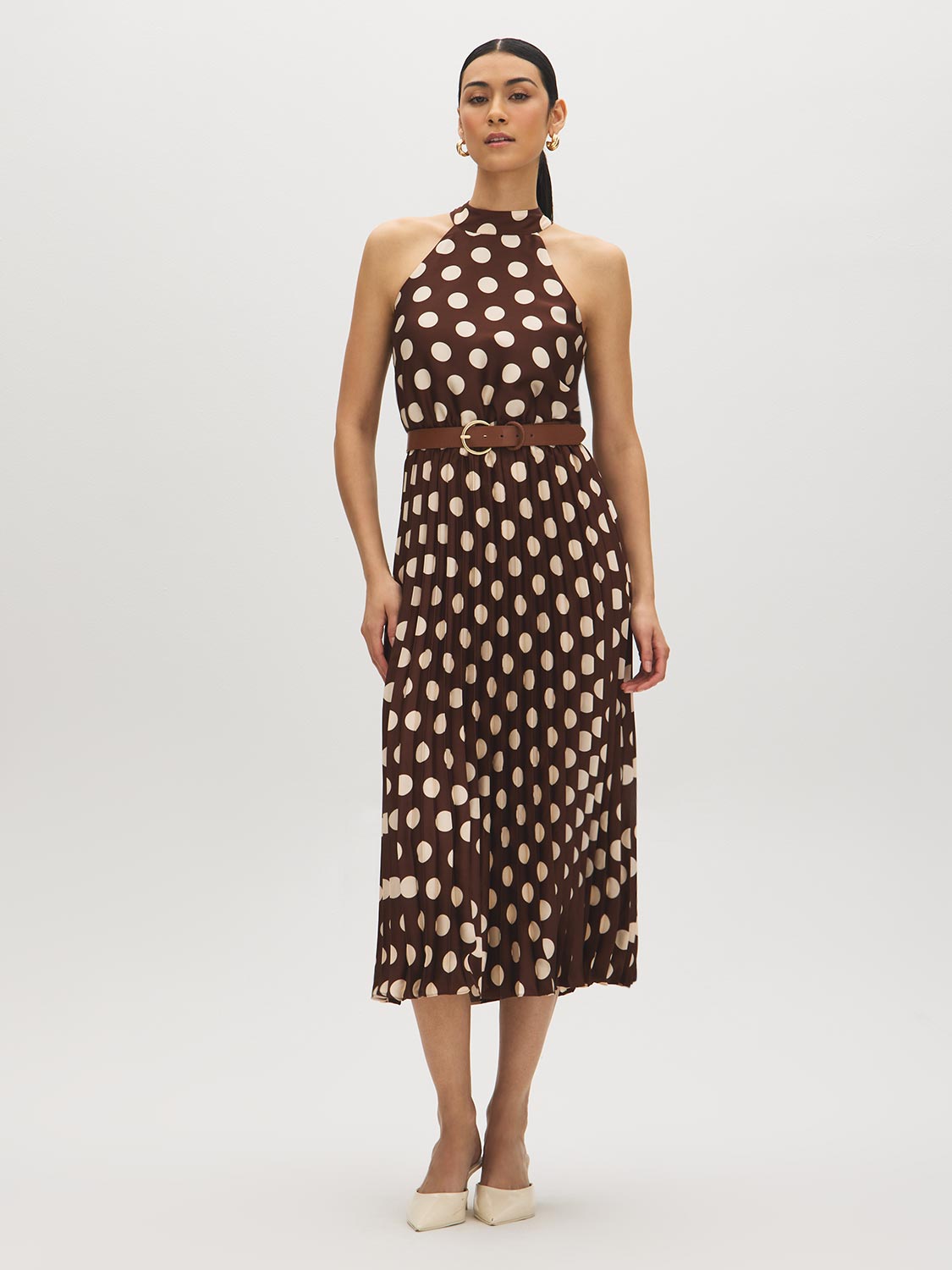 Robe licou à pois