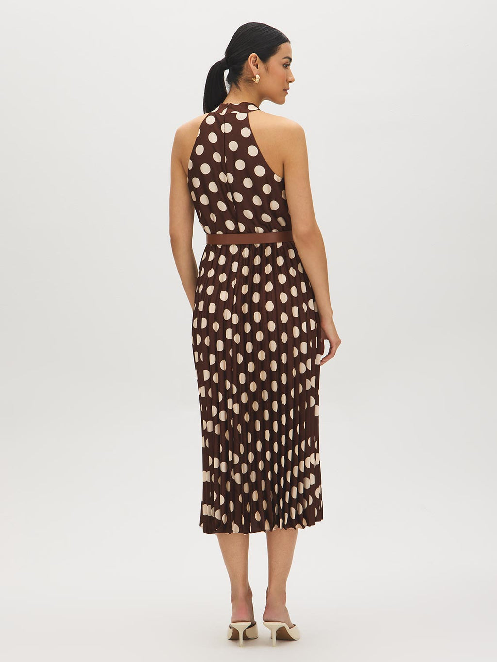 Robe licou à pois